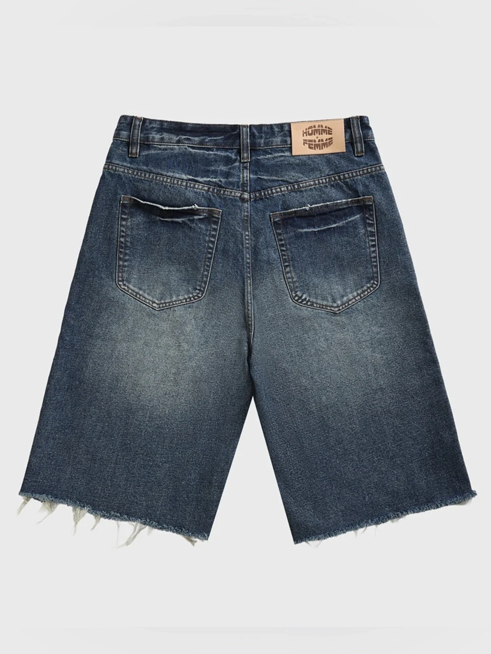 HOMME + FEMME Maison Crest Denim Shorts
